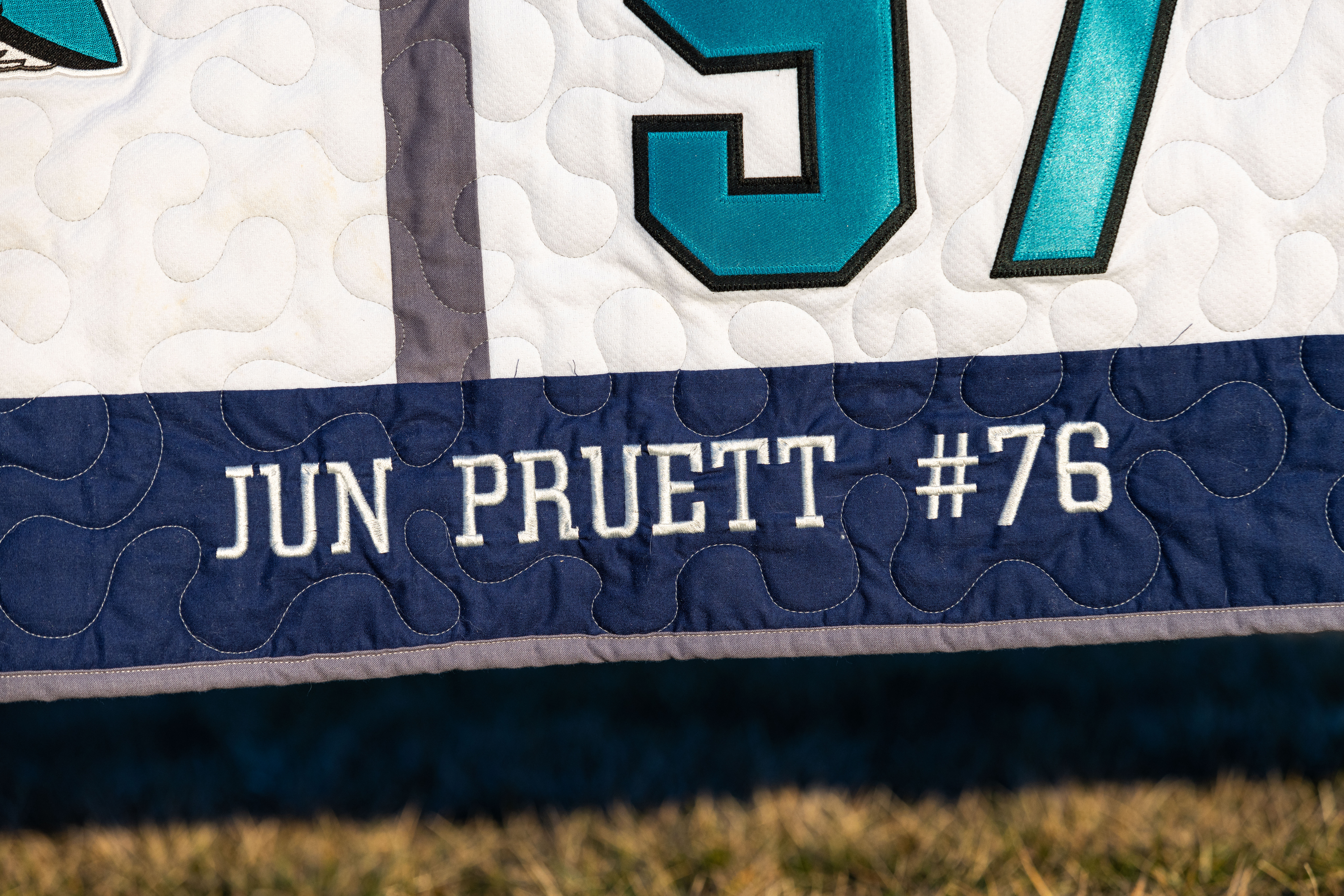 Name embroidery detail